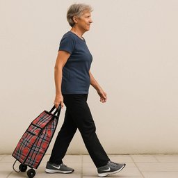Carrinho de Compras Dobravel Bolsa Multiuso com Rodinhas Alca de Mao Sacola Ecologica Ideal para Fei - 2