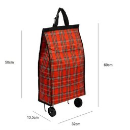 Carrinho de Compras Dobravel Bolsa Multiuso com Rodinhas Alca de Mao Sacola Ecologica Ideal para Fei - 9