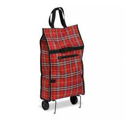 Carrinho de Compras Dobravel Bolsa Multiuso com Rodinhas Alca de Mao Sacola Ecologica Ideal para Fei - 4