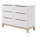 Ver imagem 4 de Jogo de Quarto para Bebê com Berço + Cômoda + Roupeiro Cozy Branco com Carvalho - Quater