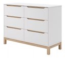 Ver imagem 5 de Jogo de Quarto para Bebê com Berço + Cômoda + Roupeiro Cozy Branco com Carvalho - Quater