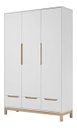 Ver imagem 6 de Jogo de Quarto para Bebê com Berço + Cômoda + Roupeiro Cozy Branco com Carvalho - Quater
