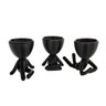 Kit Com 3 Vasos Decorativos Bonequinho Plant - PLA eco-friendly Cor Preto - 3