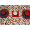 Toalha de Mesa Retangular 4 Lugares Branca Morangos - 1,30 - 1,50 - 3
