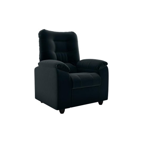 Poltrona Reclinável Onix 1 Lugar Veludo Preto Matrix