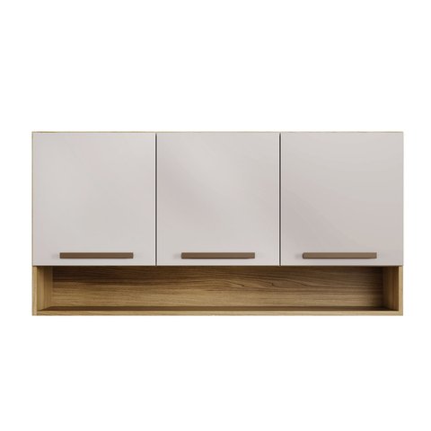 Armário Aéreo 3 Portas e Nicho Susp. Cozinha e Area Serviço