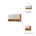 Ver imagem 3 de Armário Aéreo 3 Portas e Nicho Susp. Cozinha e Area Serviço