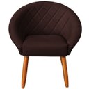 Ver imagem 3 de Poltrona Corino Ibiza para Recepção Sala de Espera Decorativa - Moblan Decor:marrom