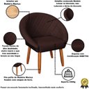 Ver imagem 4 de Poltrona Corino Ibiza para Recepção Sala de Espera Decorativa - Moblan Decor:marrom
