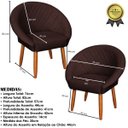 Ver imagem 5 de Poltrona Corino Ibiza para Recepção Sala de Espera Decorativa - Moblan Decor:marrom