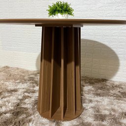 Mesa de Jantar Redonda 4 Lugares 105x105cm 100% Mdf Tm71 Dalla Costa - 3
