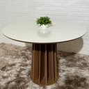 Ver imagem 2 de Mesa de Jantar Redonda 4 Lugares 105x105cm 100% Mdf Tm71 Dalla Costa