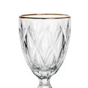 Ver imagem 3 de Conjunto de Taças Diamante Clear C/ Borda Dourada 6pçs 300ml