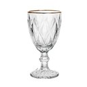 Ver imagem 2 de Conjunto de Taças Diamante Clear C/ Borda Dourada 6pçs 300ml
