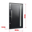 Ver imagem 4 de Porta Pivotante Alumínio Lambril Visione c/Pux.Esq. Elite Preto 216x150 Brimak