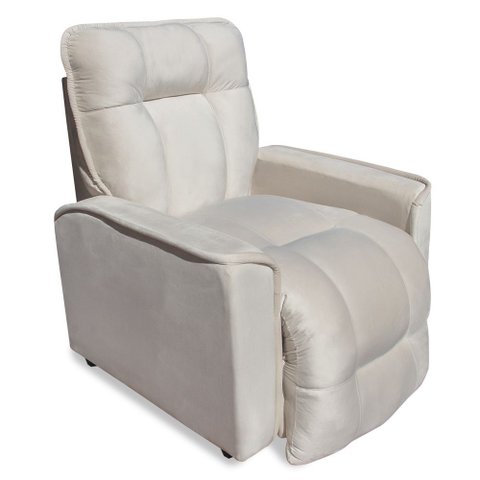 Poltrona Confortável Orion do Papai Reclinável em Veludo:bege