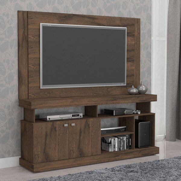 Rack com Painel para TV até 47 Polegadas 2 Portas Florença Permobili ...