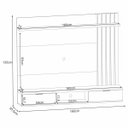 Ver mais imagens de Painel Suspenso Pata Tv até 55 Polegadas Ripado Lots 2 Portas com Nicho Cinamomo/off White