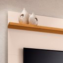 Ver imagem 5 de Painel Suspenso Pata Tv até 55 Polegadas Ripado Lots 2 Portas com Nicho Cinamomo/off White