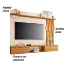 Ver imagem 7 de Painel Suspenso Pata Tv até 55 Polegadas Ripado Lots 2 Portas com Nicho Cinamomo/off White
