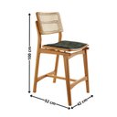 Ver imagem 2 de Conjunto com 2 Banquetas em Madeira Eloa Premium Verde/Jade/Imbuia Marrom