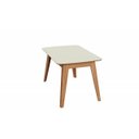 Ver imagem 1 de Mesa Retro 160 Cm - Off White/freijó