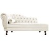 Namoradeira Divã Recamier Juliana 1,85M Lado Direito Corano Bege 2 Lugares Escritório Sala - 2