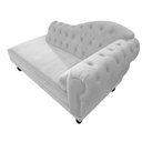 Ver imagem 5 de Recamier Sofá Juliana 185cm Lado Esquerdo Suede Branco Luis xv Capitonê Consultório Recepção Quarto