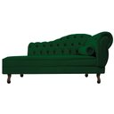 Ver imagem 2 de Divã Recamier Sofá Juliana 1,85M Lado Esquerdo Suede Verde Recepção Sala de Estar Capitonê Luis XV