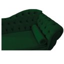 Ver imagem 4 de Divã Recamier Sofá Juliana 1,85M Lado Esquerdo Suede Verde Recepção Sala de Estar Capitonê Luis XV
