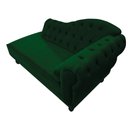 Ver imagem 5 de Divã Recamier Sofá Juliana 1,85M Lado Esquerdo Suede Verde Recepção Sala de Estar Capitonê Luis XV