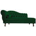 Ver imagem 2 de Sofá Recamier Divã Juliana 1,85M Lado Direito Suede Verde Recepção Luis XV Capitonê Escritório Sala