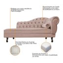 Ver imagem 4 de Divã Recamier Sofá Juliana 1,85M Lado Esquerdo Suede Rosê Consultório Psicologia Escritório Recepção