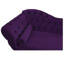 Ver imagem 4 de Divã Recamier Sofá Juliana 1,85M Lado Direito Suede Roxo Luis XV Capitonê Recepção Sala de Estar