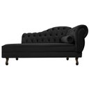 Ver imagem 2 de Divã Recamier Sofá Juliana 1,60M Lado Esquerdo Suede Preto para Recepção Sala de Estar Consultório