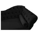 Ver imagem 4 de Divã Recamier Sofá Juliana 1,60M Lado Esquerdo Suede Preto para Recepção Sala de Estar Consultório