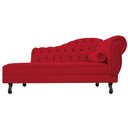 Ver imagem 2 de Divã Recamier Sofá Juliana 1,60M Lado Esquerdo Suede Vermelho p/ Recepção Sala de Estar Consultório