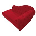 Ver imagem 5 de Divã Recamier Sofá Juliana 1,60M Lado Esquerdo Suede Vermelho p/ Recepção Sala de Estar Consultório