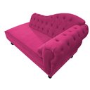 Ver imagem 5 de Divã Recamier Sofá Juliana 1,60M Lado Esquerdo Suede Pink para Recepção Sala de Estar Consultório Es