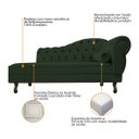 Ver imagem 4 de Divã Recamier Sofá Juliana 1,60M Lado Esquerdo Suede Verde para Recepção Escritório Luis XV Sala