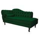Ver imagem 1 de Divã Recamier Sofá Juliana 1,60M Lado Direito Suede Verde para Sala de Estar Recepção Escritório