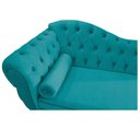 Ver imagem 4 de Divã Recamier Sofá Juliana 1,60M Lado Direito Suede Azul Turquesa Capitonê Sala de Estar Recepção