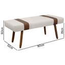 Ver imagem 5 de Puff Recamier Retangular para Sala Quarto Belt 90cm Bouclê - Sofa Store:bouclê Bege Marfim