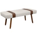 Ver imagem 3 de Puff Recamier Retangular para Sala Quarto Belt 90cm Bouclê - Sofa Store:bouclê Bege Marfim