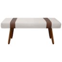 Ver imagem 2 de Puff Recamier Retangular para Sala Quarto Belt 90cm Bouclê - Sofa Store:bouclê Bege Marfim