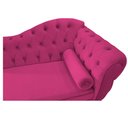 Ver imagem 4 de Divã Recamier Sofá Juliana 1,40M Lado Esquerdo Suede Pink Recepção Capitonê Sala de Estar Recepção
