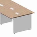 Ver imagem 4 de Plataforma de Trabalho 6,00 m para 10 Pessoas com Caixas de Tomadas e Pés Painel F5 Office