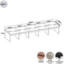 Ver imagem 3 de Plataforma de Trabalho 6,00 m para 10 Pessoas com Caixas de Tomadas e Pés Painel F5 Office