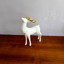 Ver imagem 2 de Rena Decorativa em Pé Resina Branca