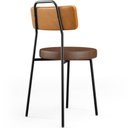Ver mais imagens de Kit 04 Cadeiras Decorativas Estofada Para Sala Jantar Barcelona L02 Couríssimo Whisky Marrom - Lyam